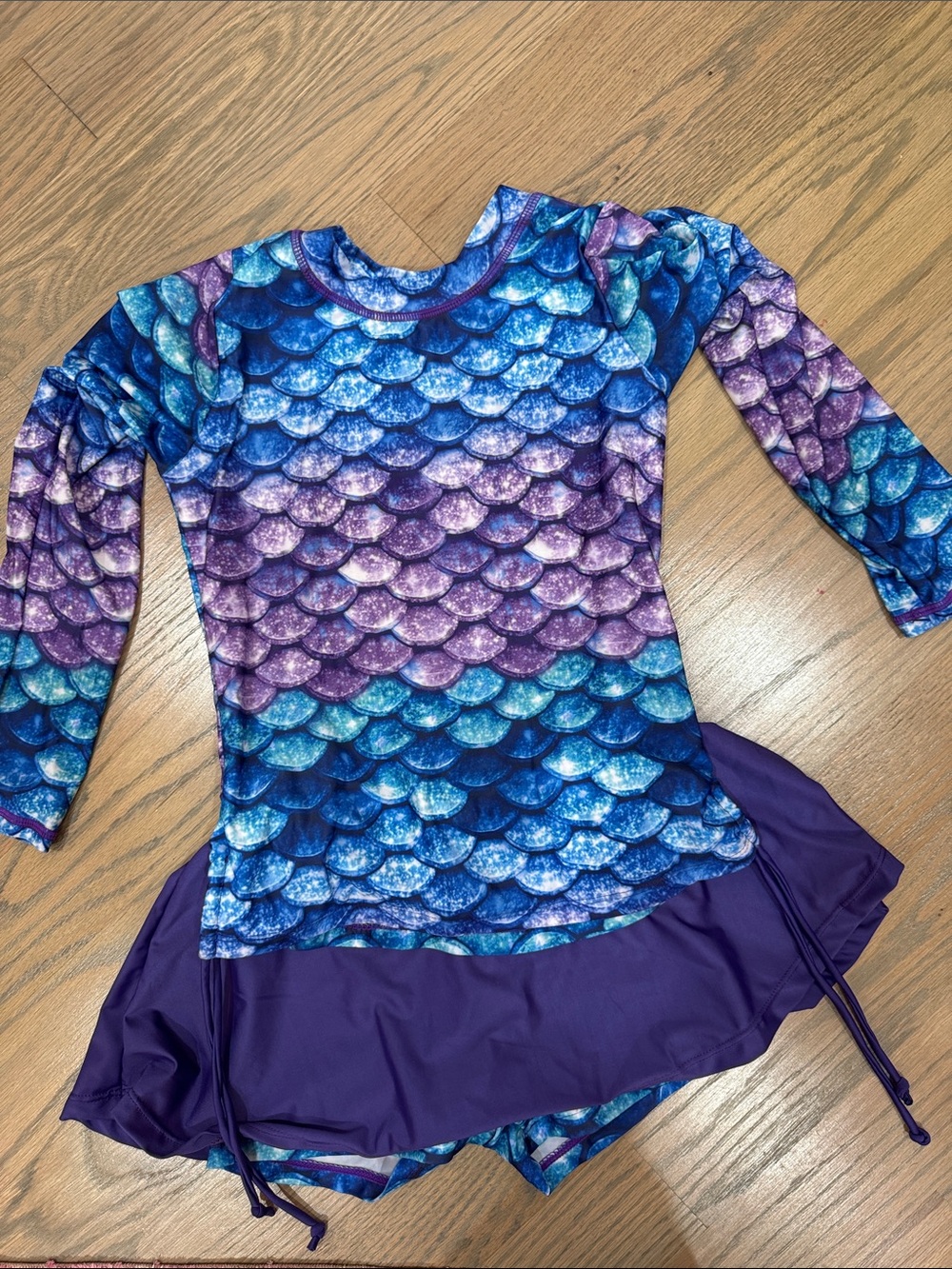 Liberty pro Kids Purple & Blue Mermaid Swim Set - Long Sleeve